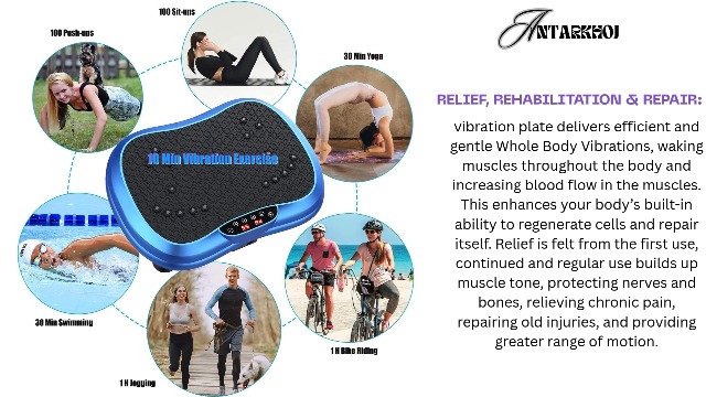 AXV Vibration Plate Exercise Machine Whole Body Workout Vibrate